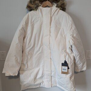 The North Face Plus Size Arctic 600 Down Parka Jacket Coat Ivory Gardenia 3X